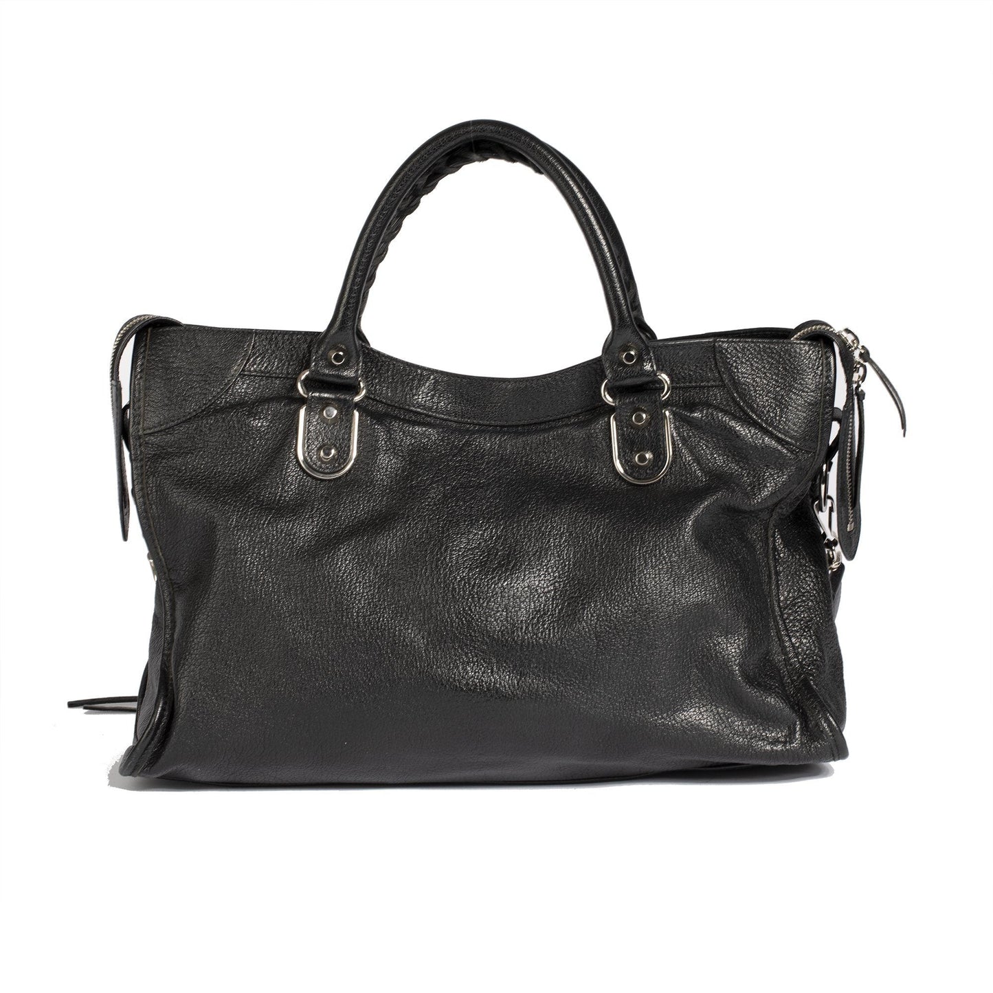 Balenciaga Motocross Classic Silver City Bag