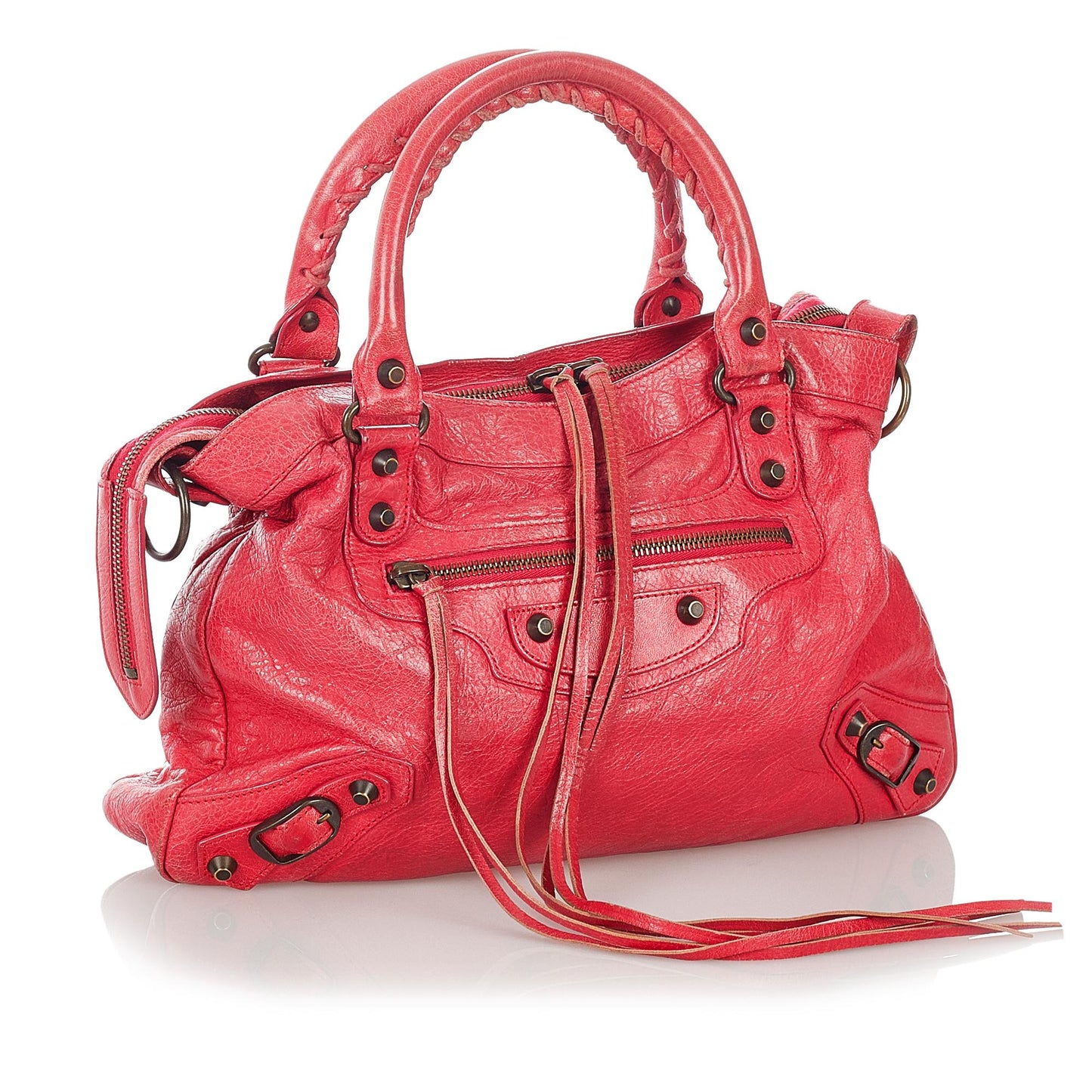 Luxury Balenciaga Trending 2026 Motocross Classic Town Leather Satchel (SHG-26839)