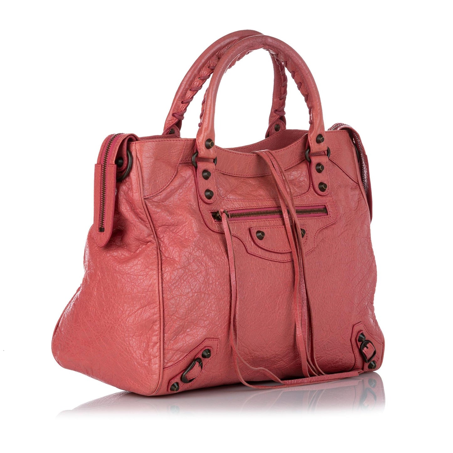 Luxury Balenciaga Trending 2026 Motocross Classic Velo Lambskin Leather Satchel (SHG-26682)