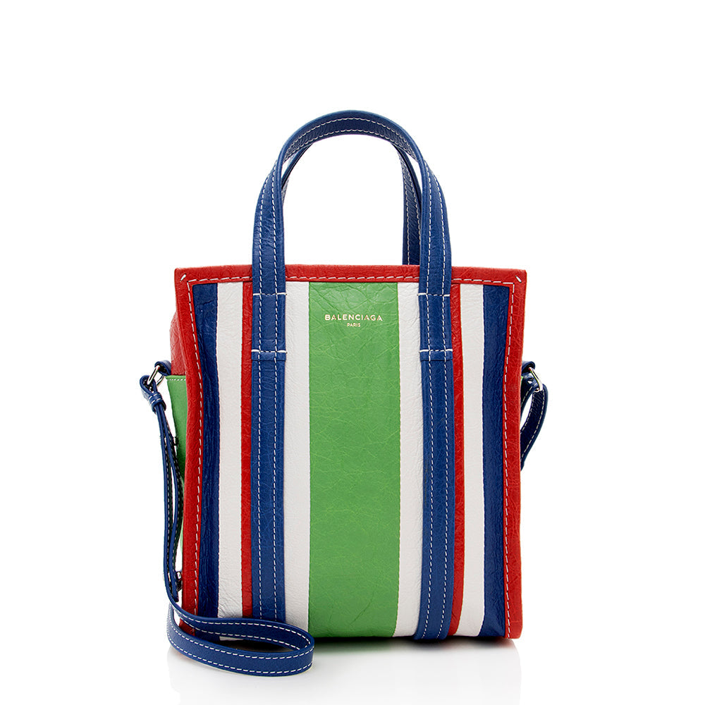 Luxury Balenciaga Trending 2026 Multicolor Agneau Bazar XS Shopper Tote (SHF-17807)