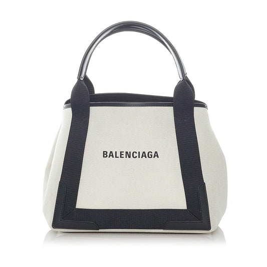 Luxury Balenciaga Trending 2026 Navy Cabas S Canvas Tote Bag (SHG-32033)