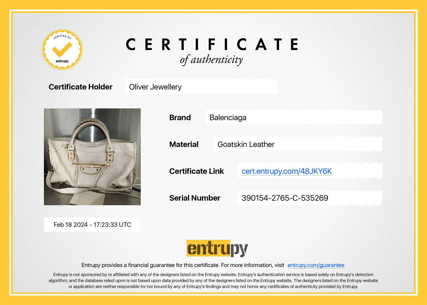 Balenciaga Neutral Chevre Leather Metallic Edge City Bag