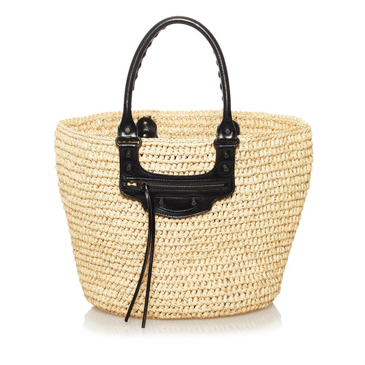 Luxury Balenciaga Trending 2026 Panier Raffia Tote Bag (SHG-35038)