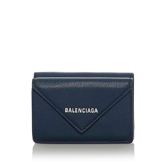 Luxury Balenciaga Trending 2026 Papier Leather Compact Wallet (SHG-28598)