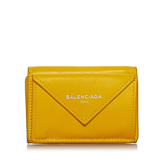 Luxury Balenciaga Trending 2026 Papier Leather Compact Wallet (SHG-28938)