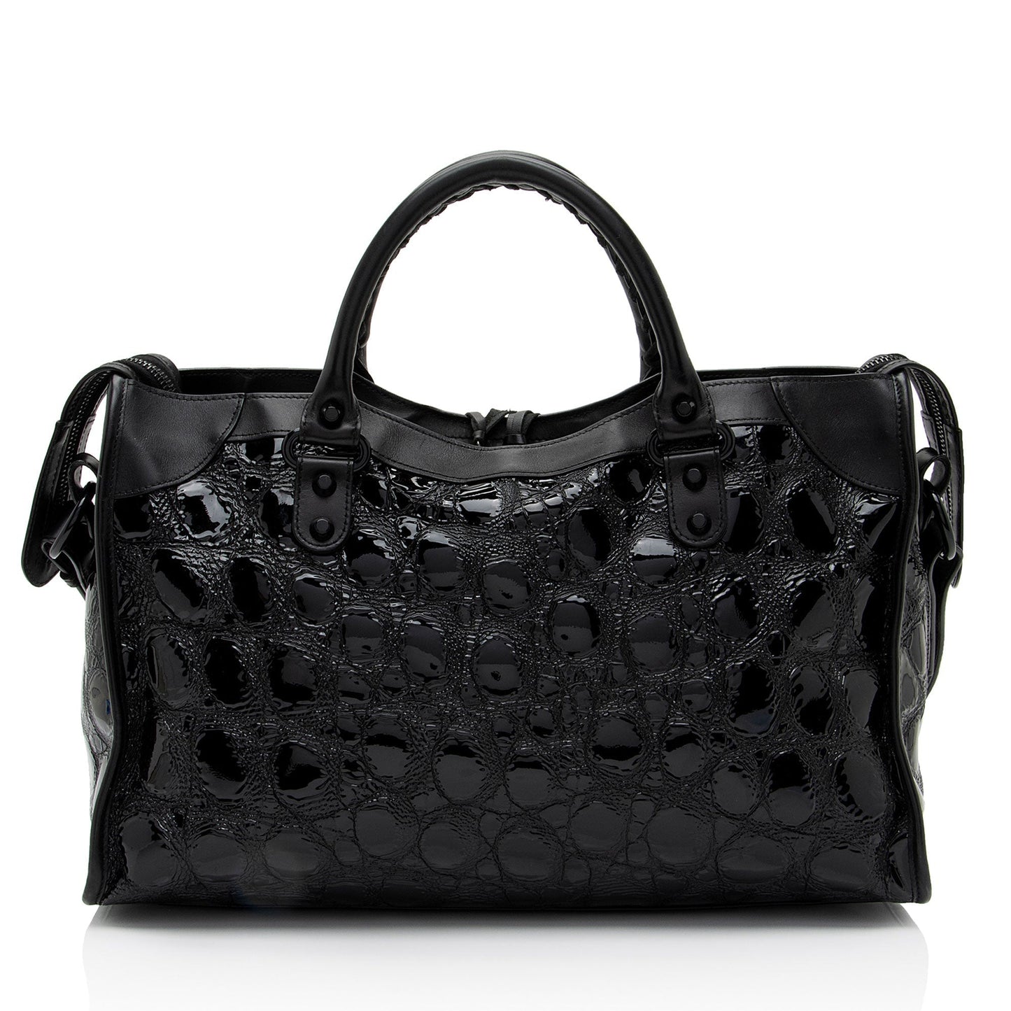 Luxury Balenciaga Trending 2026 Patent Embossed Leather Classic City Satchel (SHF-RmwiHx)