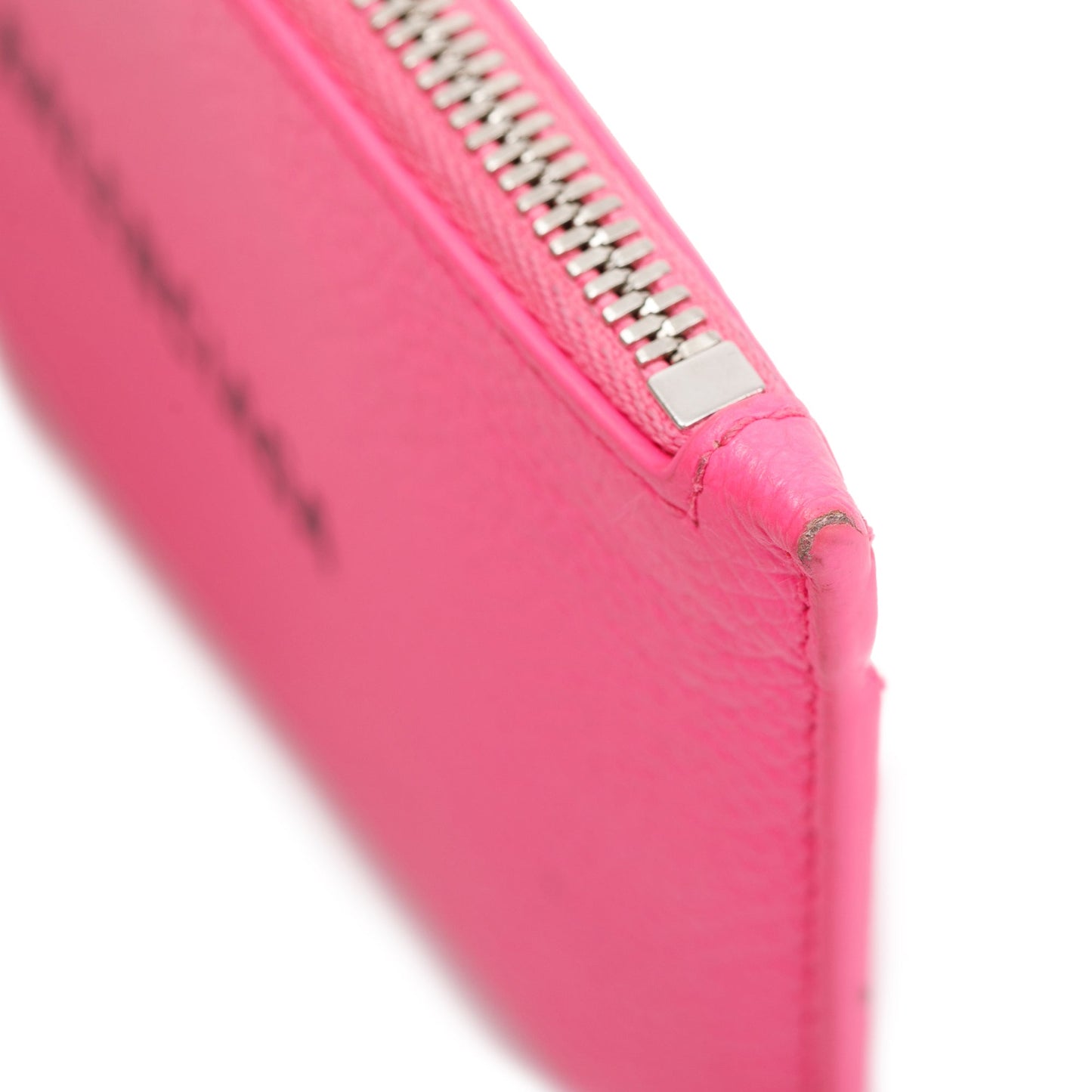 Balenciaga Pink Calfskin Leather Large Long Coin and Card Holder