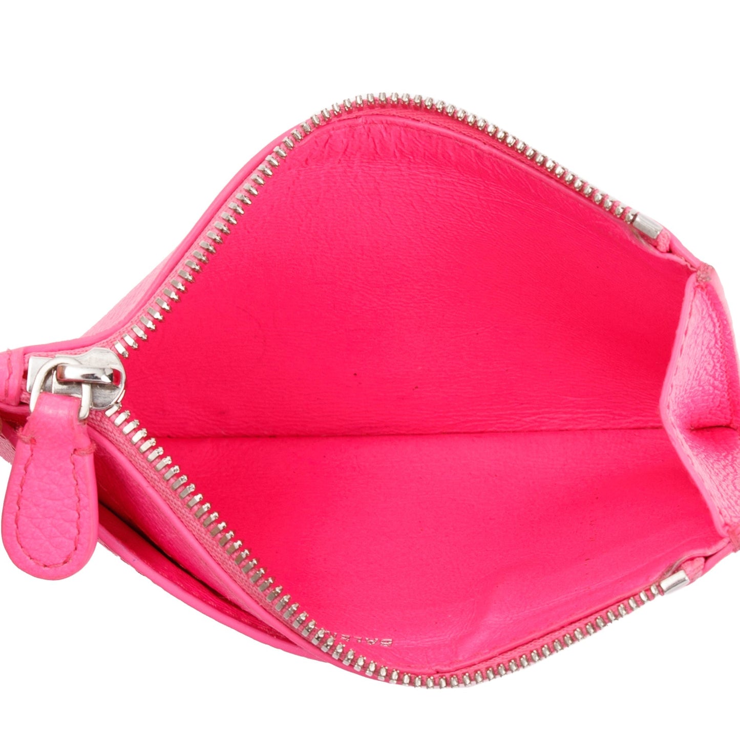 Balenciaga Pink Calfskin Leather Large Long Coin and Card Holder