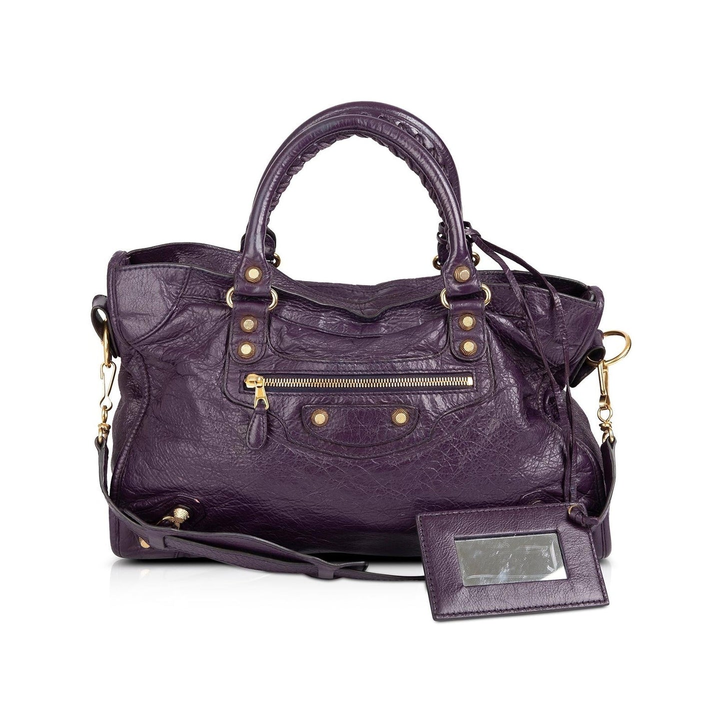 Balenciaga Purple Motocross Classic City Bag