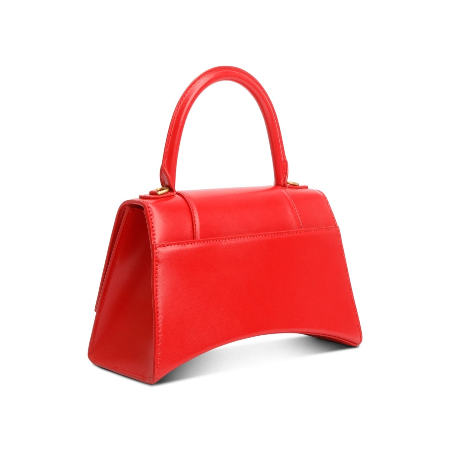 Balenciaga Red Smooth Leather Small Hourglass Top Handle Bag