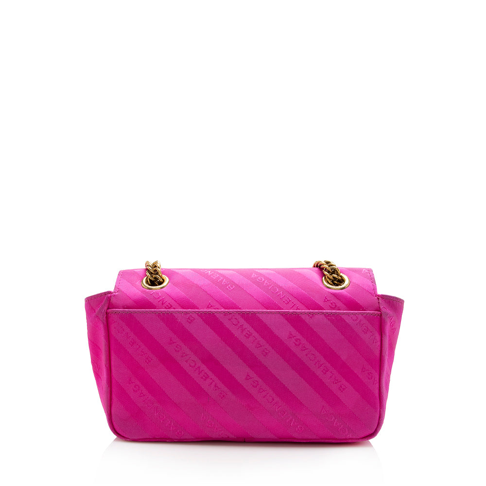 Luxury Balenciaga Trending 2026 Satin Jacquard BB S Round Shoulder Bag - FINAL SALE (SHF-17069)