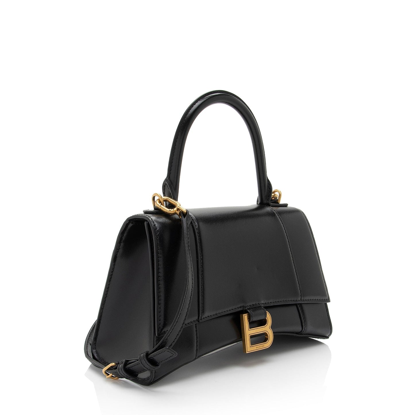 Luxury Balenciaga Trending 2026 Shiny Calfskin Hourglass Small Top Handle (SHF-9h44a6)