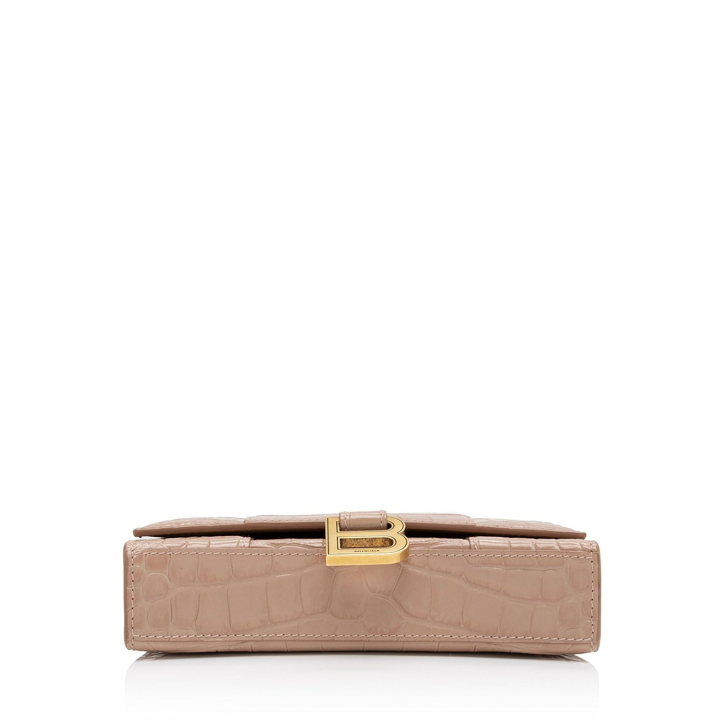 Luxury Balenciaga Trending 2026 Shiny Croc Embossed Calfskin Hourglass Chain Bag (SHF-ZdcMW4)
