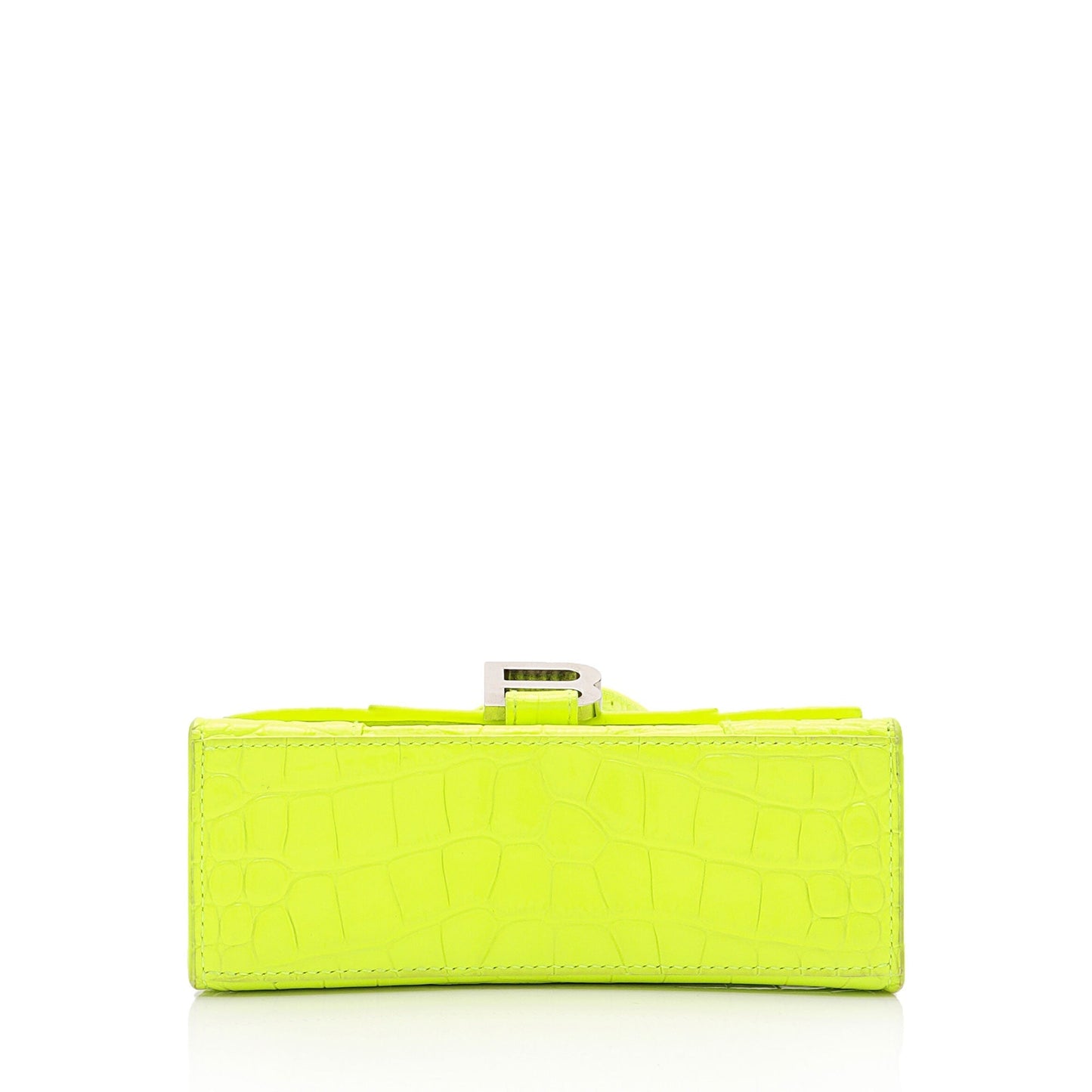 Luxury Balenciaga Trending 2026 Shiny Croc Embossed Calfskin Hourglass XS Top Handle (SHF-vSVXrb)