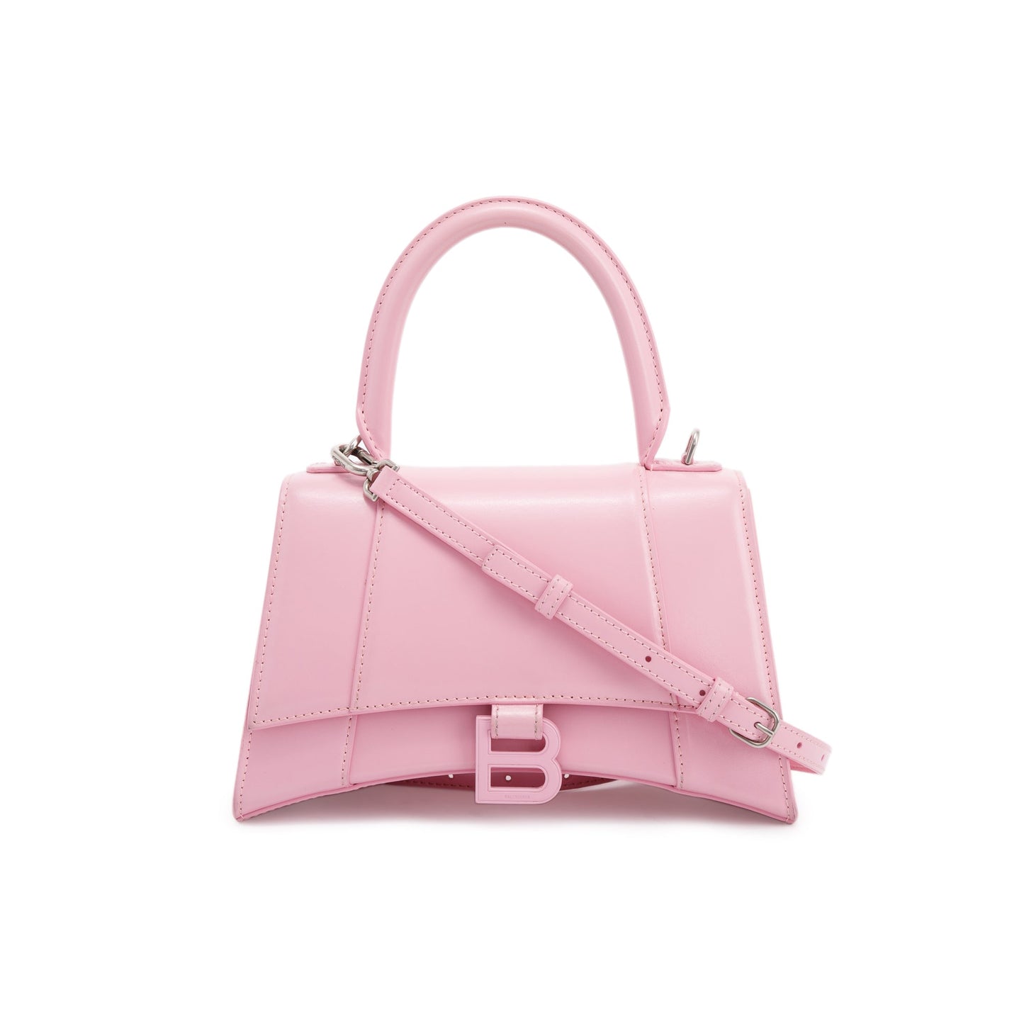 Balenciaga Small Pink Hourglass Top Handle Bag