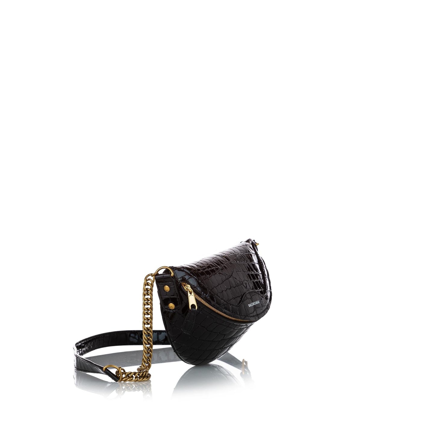 Luxury Balenciaga Trending 2026 Souvenir Embossed Patent Leather Belt Bag (SHG-27024)