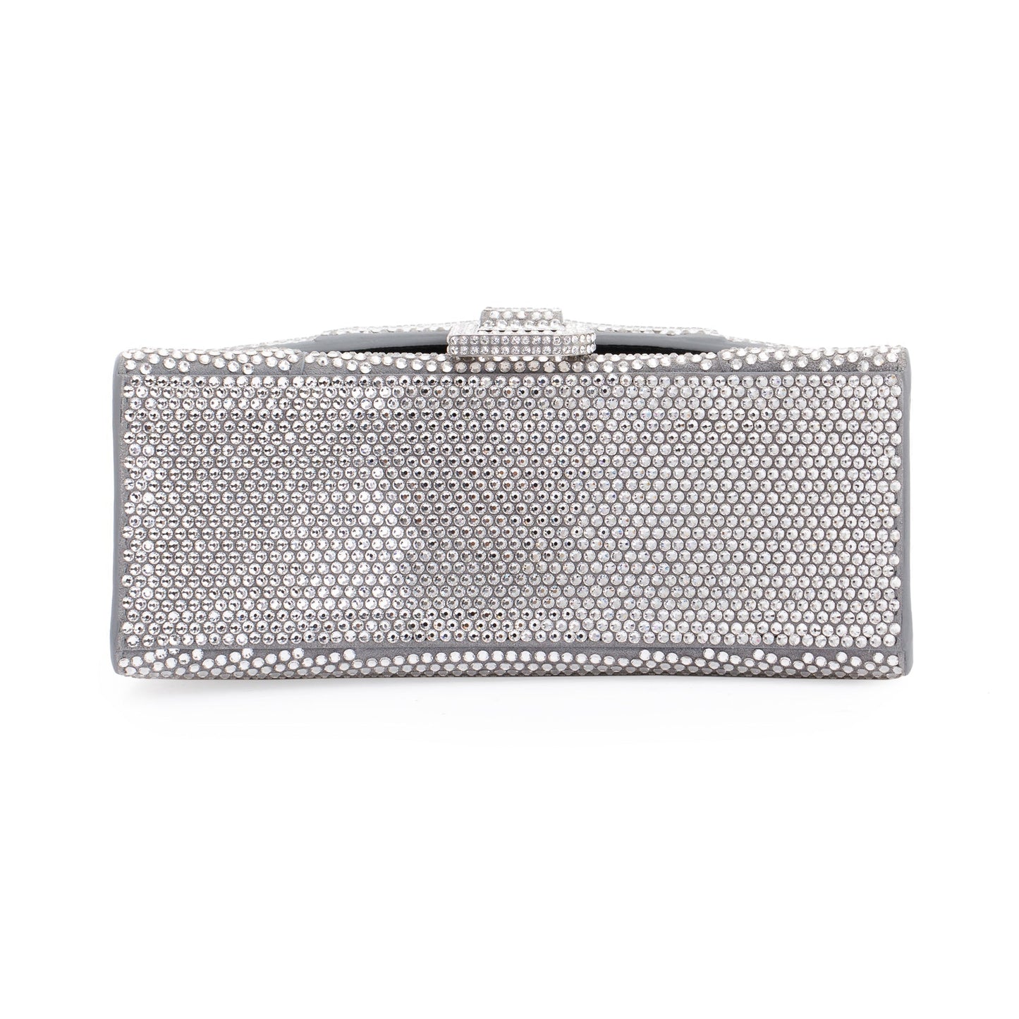 Balenciaga Suede Rhinestone Hourglass XS Top Handle Bag
