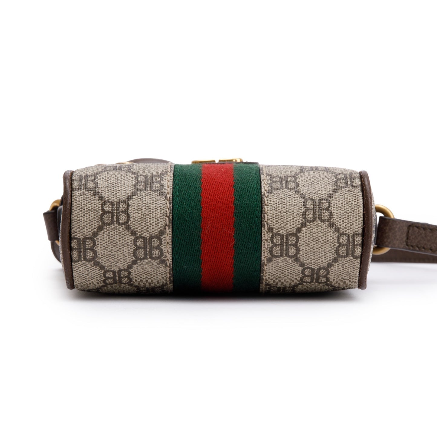 Balenciaga X Gucci The Hacker Project BB Supreme Canvas Web Mini Crossbody Bag