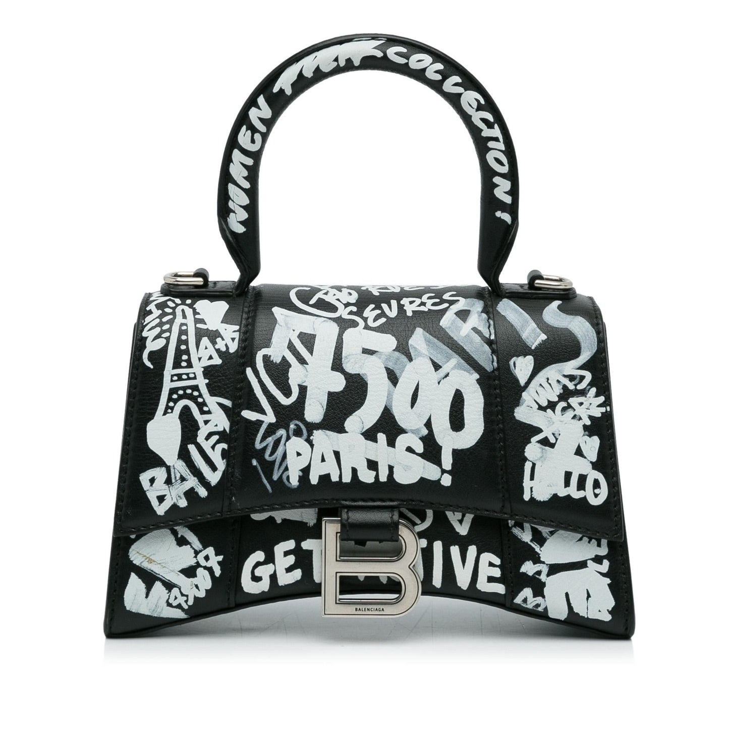 Luxury Balenciaga Trending 2026 XS Hourglass Graffiti Satchel (SHG-heztyI)