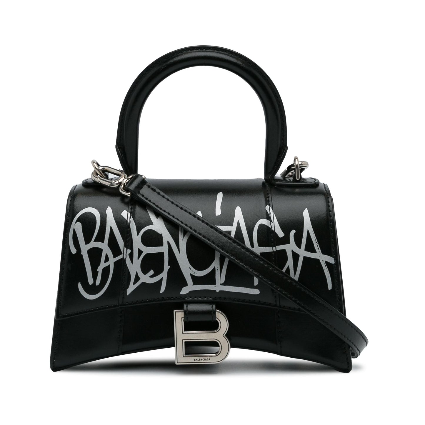 Luxury Balenciaga Trending 2026 XS Hourglass Graffiti Top Handle Bag (SHG-Z3JD8X)