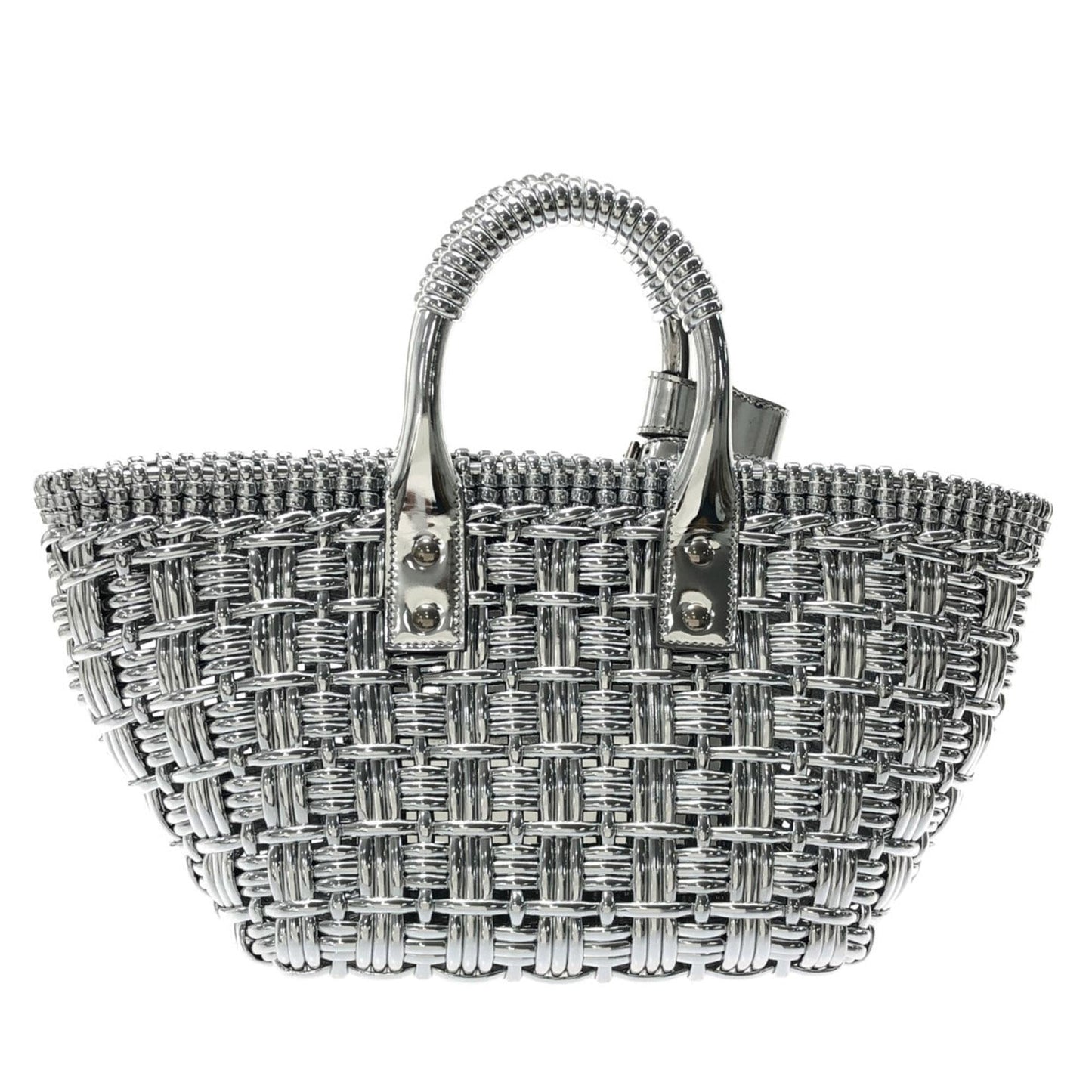 Luxury Balenciaga Trending 2026 XS Mettalic Woven Bistrot Panier Tote (SHG-iHAY00)