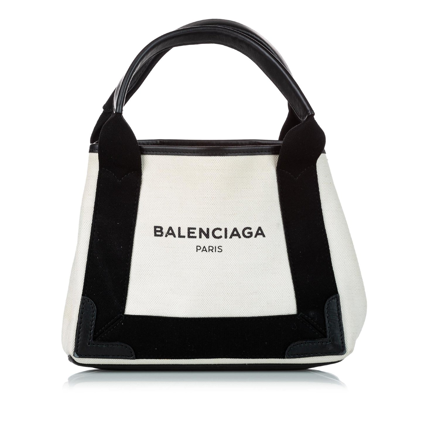 Luxury Balenciaga Trending 2026 XS Navy Cabas Canvas Satchel (SHG-30718)