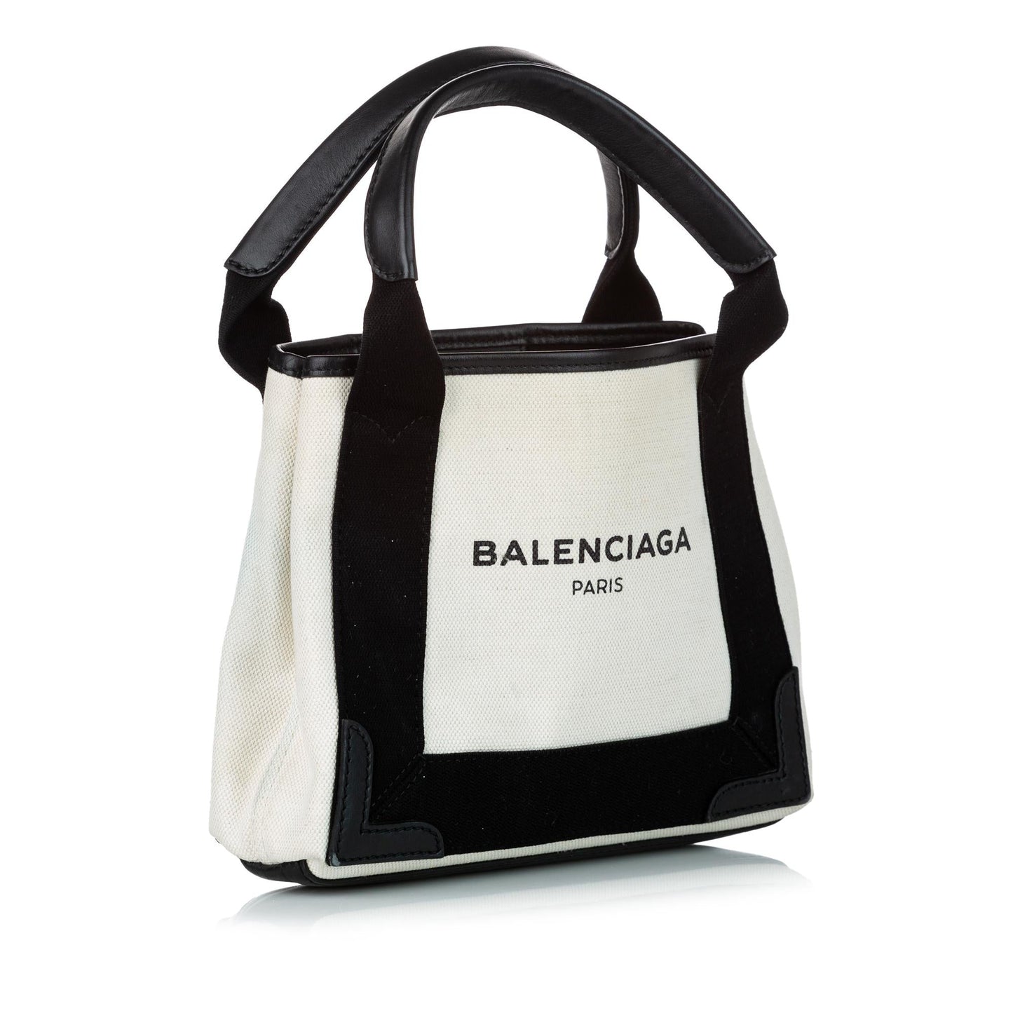 Luxury Balenciaga Trending 2026 XS Navy Cabas Canvas Satchel (SHG-30718)
