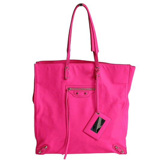 Balenciaga Balenciaga Papier vertical shoulder bag in fuchsia leather