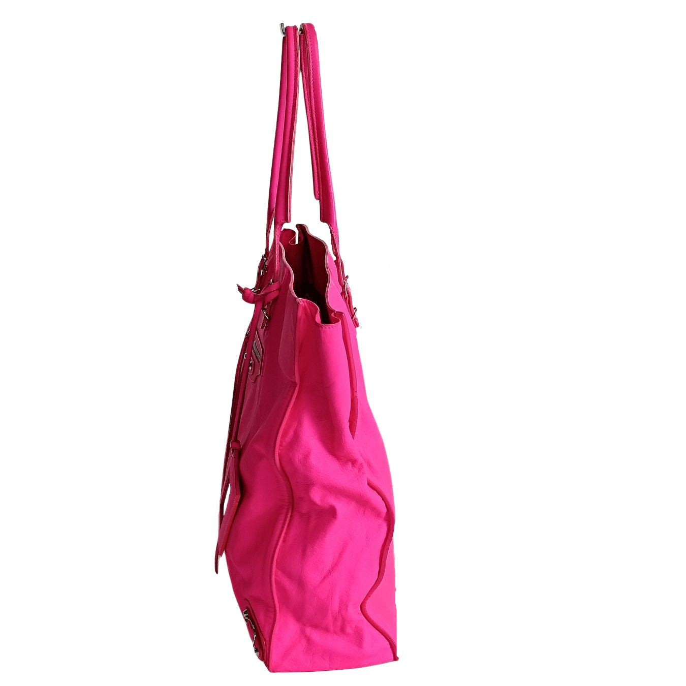 Balenciaga Balenciaga Papier vertical shoulder bag in fuchsia leather