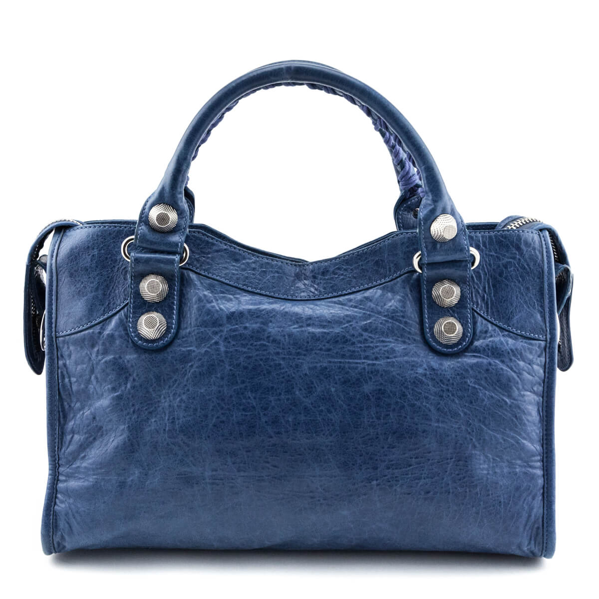 Luxury Balenciaga Trending 2026 Ocean Goatskin Giant 21 Silver City Bag