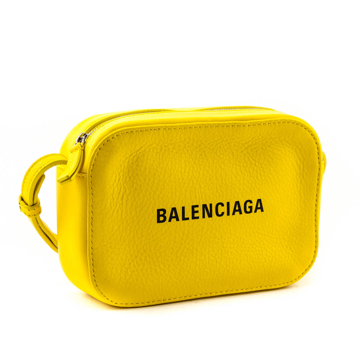 Luxury Balenciaga Trending 2026 Yellow Calfskin Logo XS Everyday Camera Bag