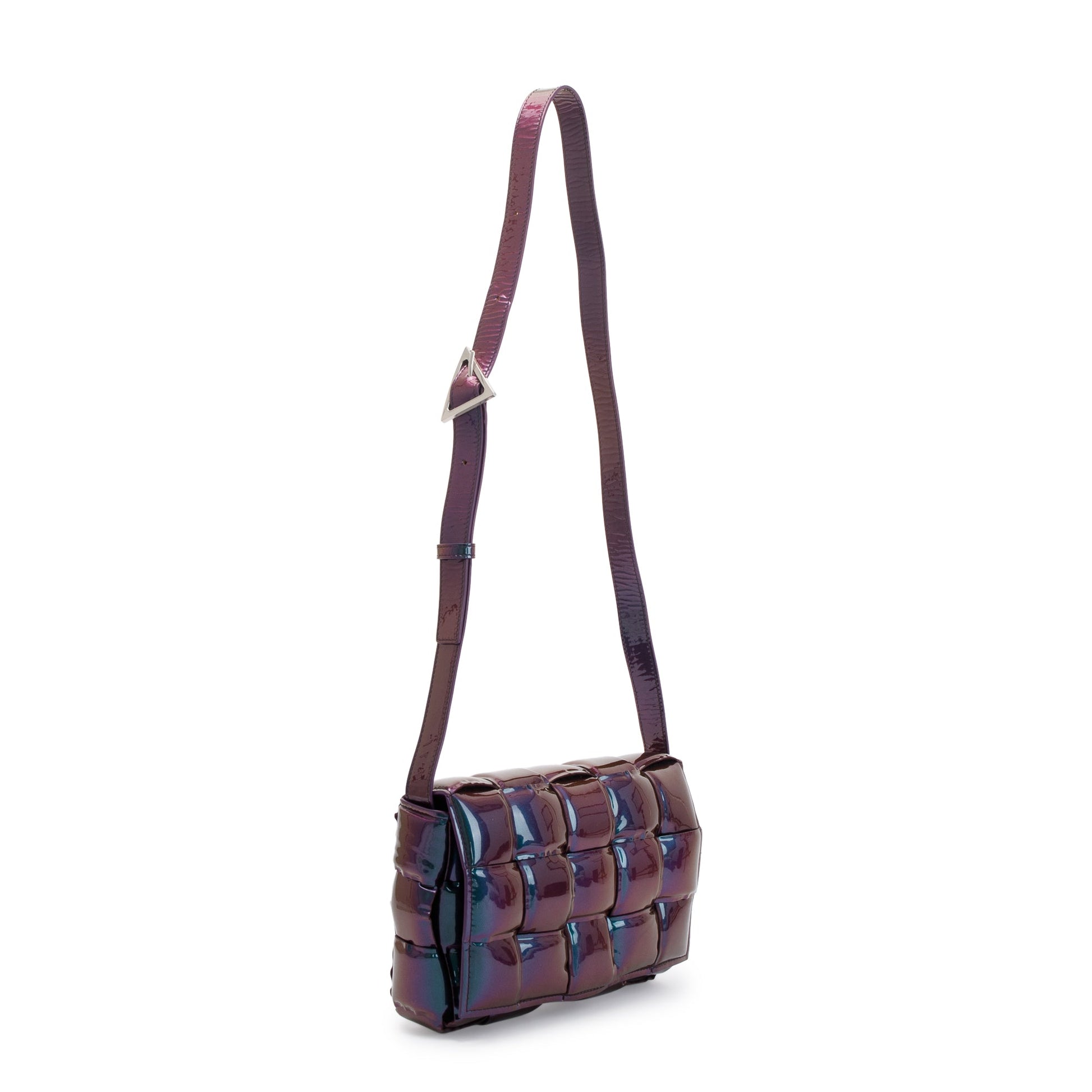 Bottega Veneta 2023 Holographic Glossy Nail Polish Nappa Intrecciato Padded Cassette Bag