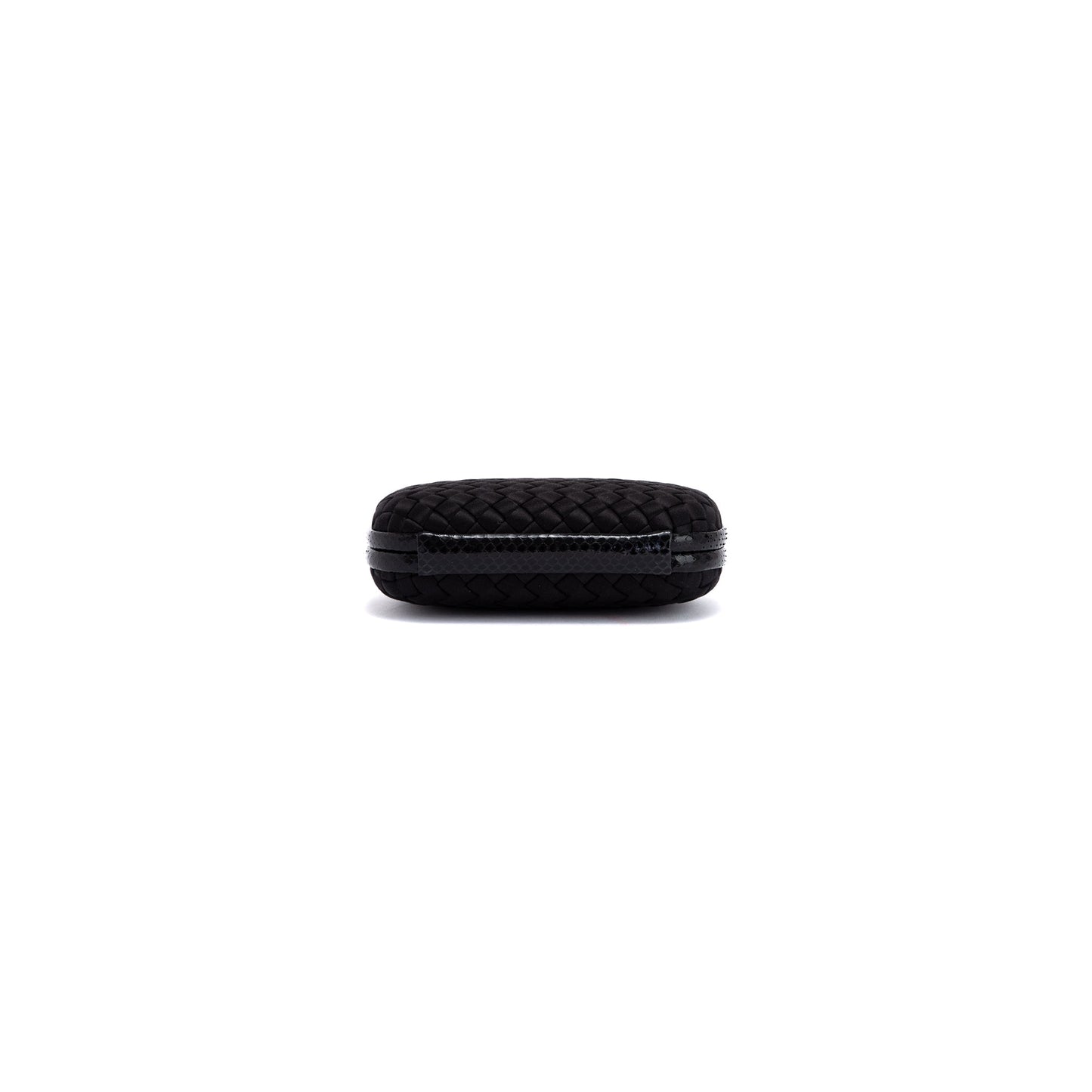 Bottega Veneta Ayers-Trimmed Satin Intrecciato Knot Clutch