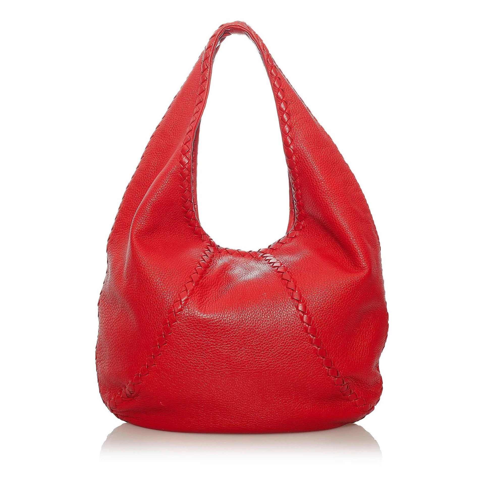 Luxury Bottega Veneta Baseball Leather Hobo Bag (SHG-29005)