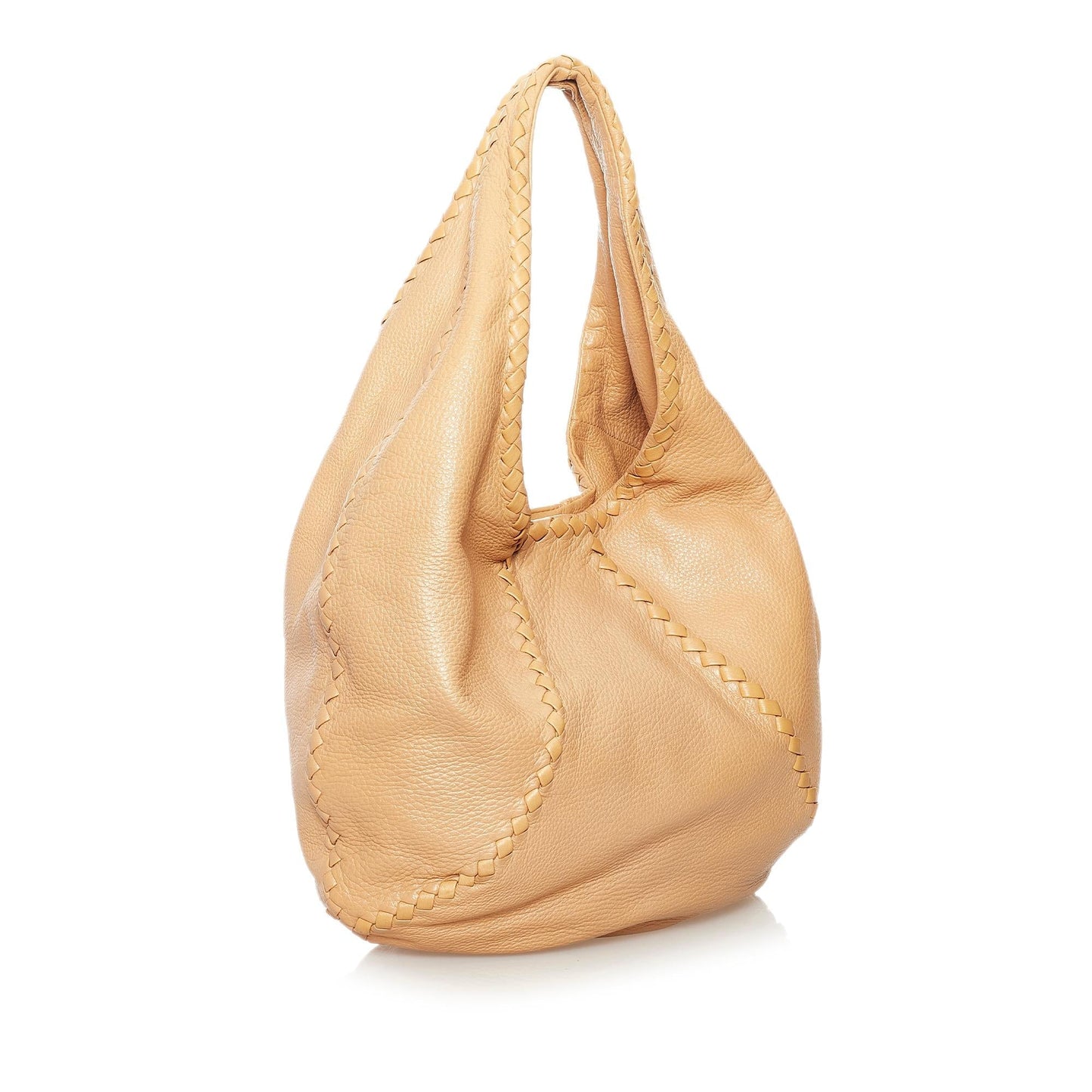 Luxury Bottega Veneta Baseball Leather Hobo Bag (SHG-31411)