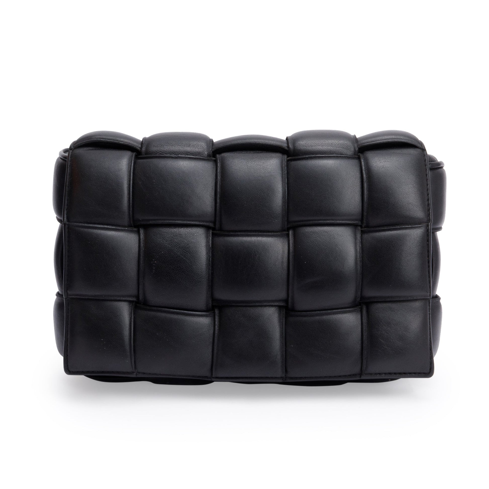 Bottega Veneta Black Lambskin Leather Classic Padded Cassette Bag