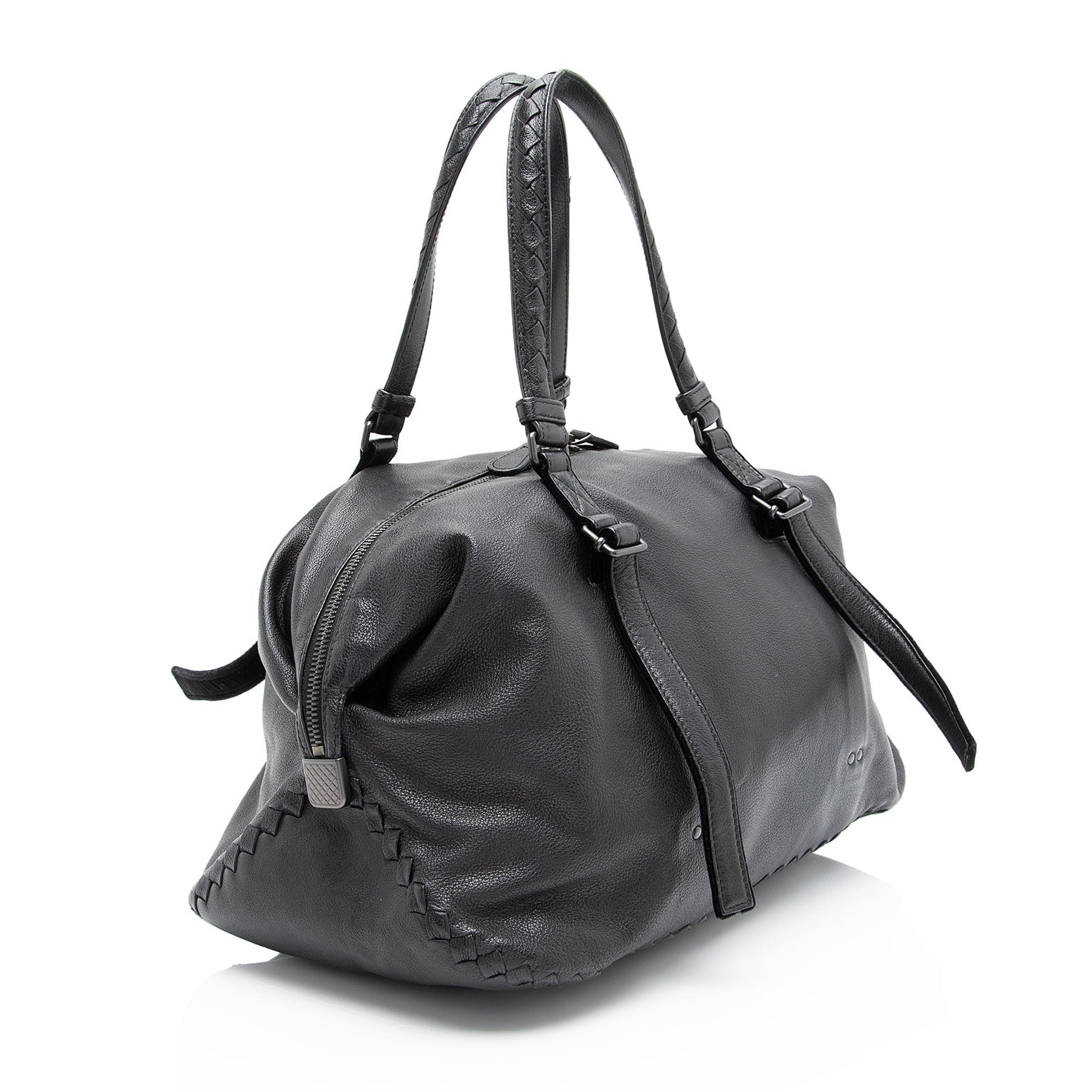 Luxury Bottega Veneta Buffalo Leather Satchel (SHF-W1iSWN)