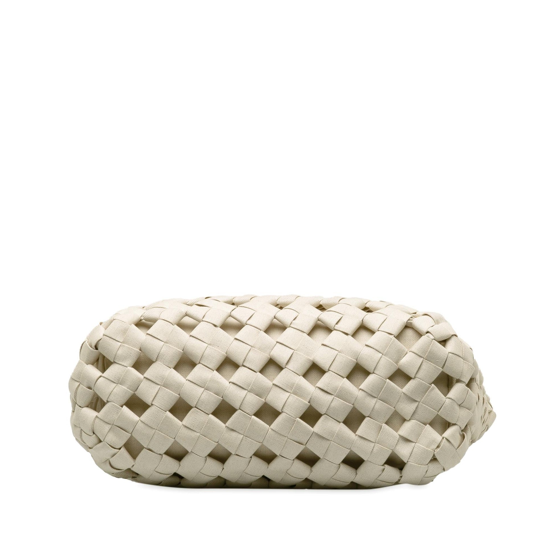 Luxury Bottega Veneta Canvas Window Woven Satchel (SHG-7SHWpr)