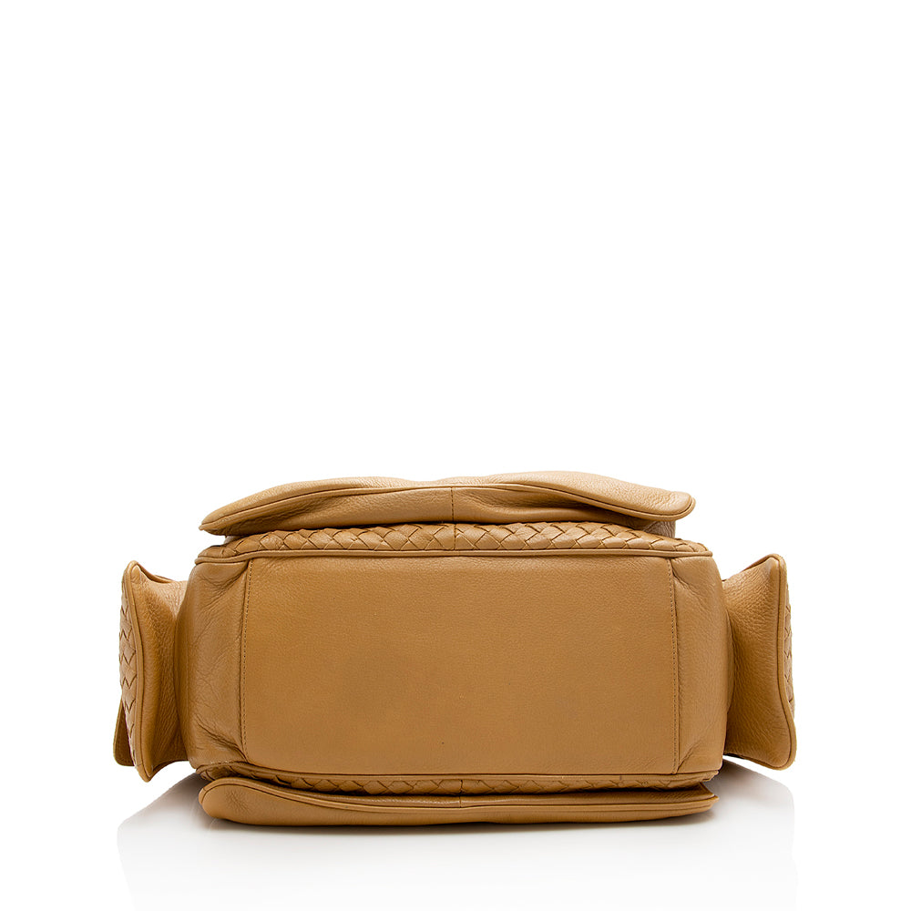 Luxury Bottega Veneta Cervo Cocker Satchel (SHF-21752)