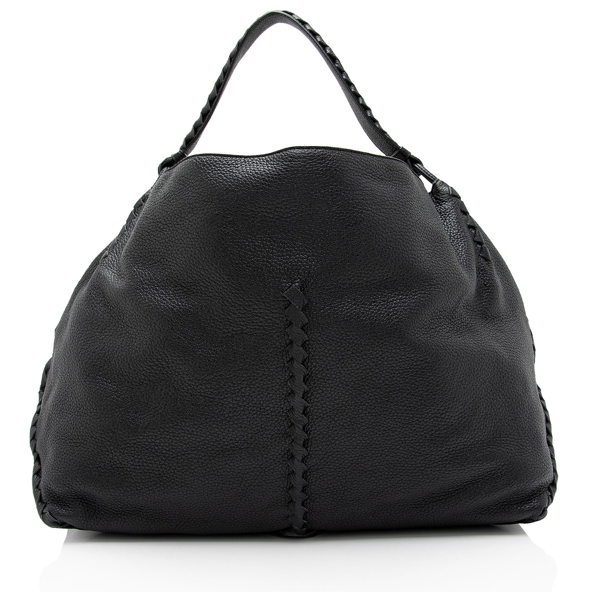 Luxury Bottega Veneta Cervo Leather Intrecciato Large Hobo (SHF-8mhiS8)