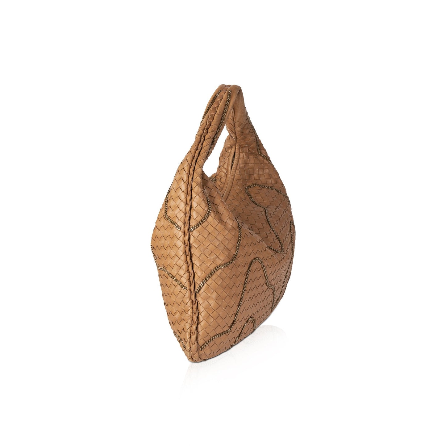 Bottega Veneta Chain-Link Accent Intrecciato Hobo