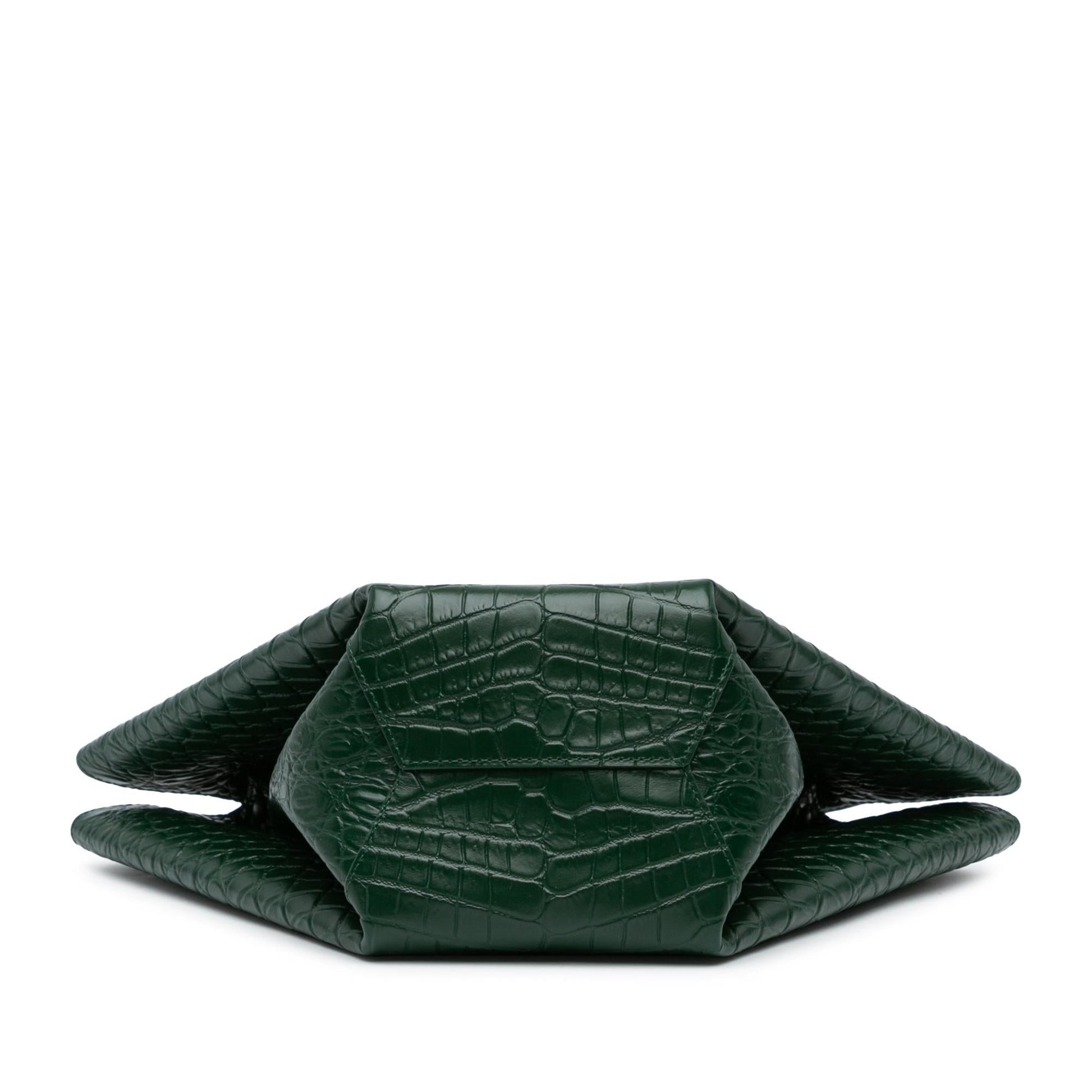 Luxury Bottega Veneta Crocodile Embossed Doll Top Handle Bag (SHG-NFmWTW)