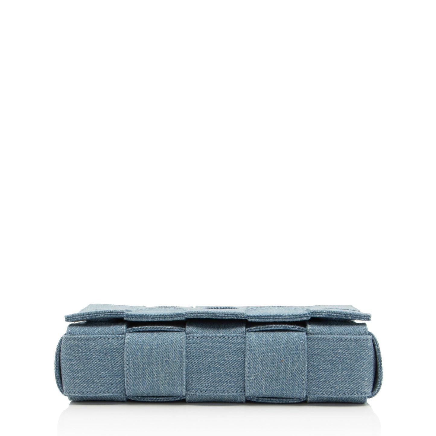 Luxury Bottega Veneta Denim Intrecciato Cassette Crossbody (SHF-bjvGME)