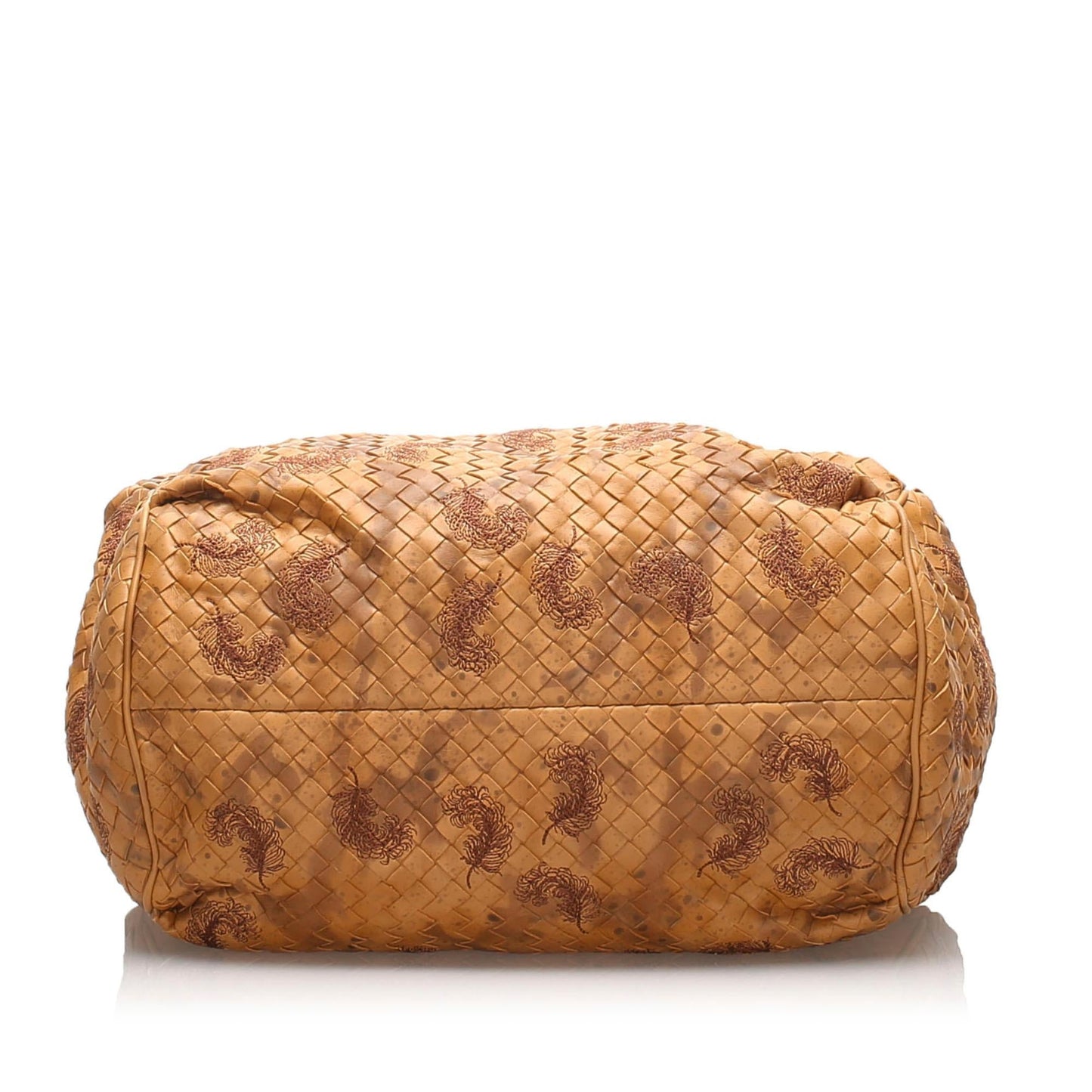 Luxury Bottega Veneta Embroidered Intrecciato Leather Handbag (SHG-23124)