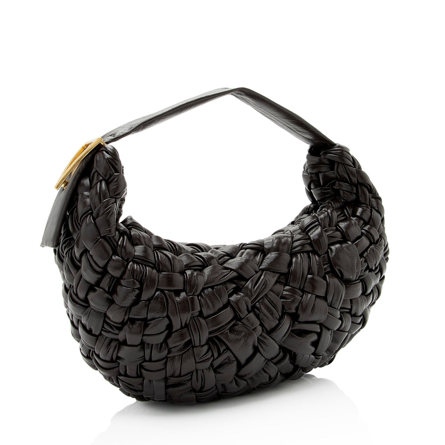 Luxury Bottega Veneta Foulard Intrecciato Banana Hobo (SHF-Uae3dd)