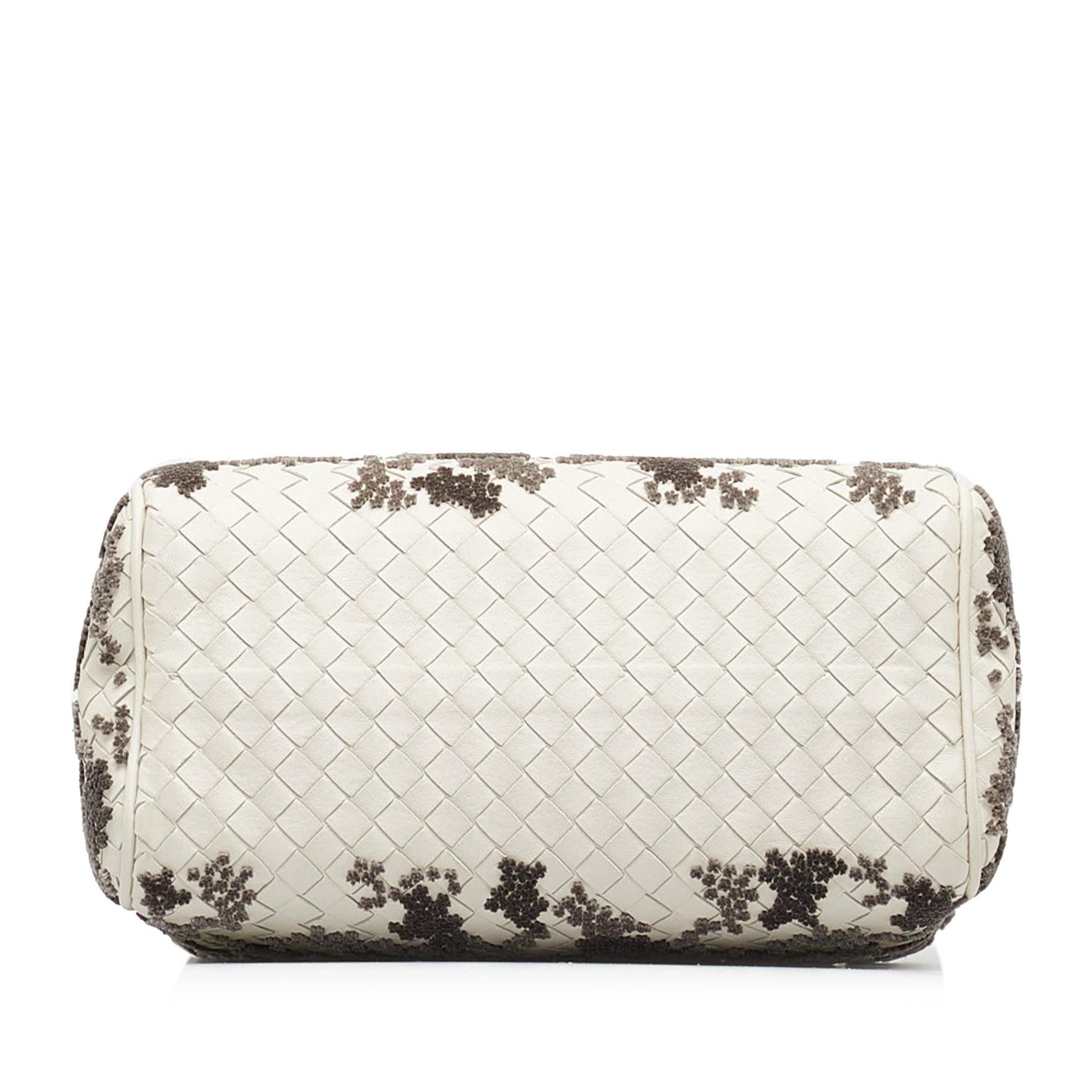 Luxury Bottega Veneta In Mist Intrecciato Flocked Velvet Bouquet Duffel Bag (SHG-xasGlj)