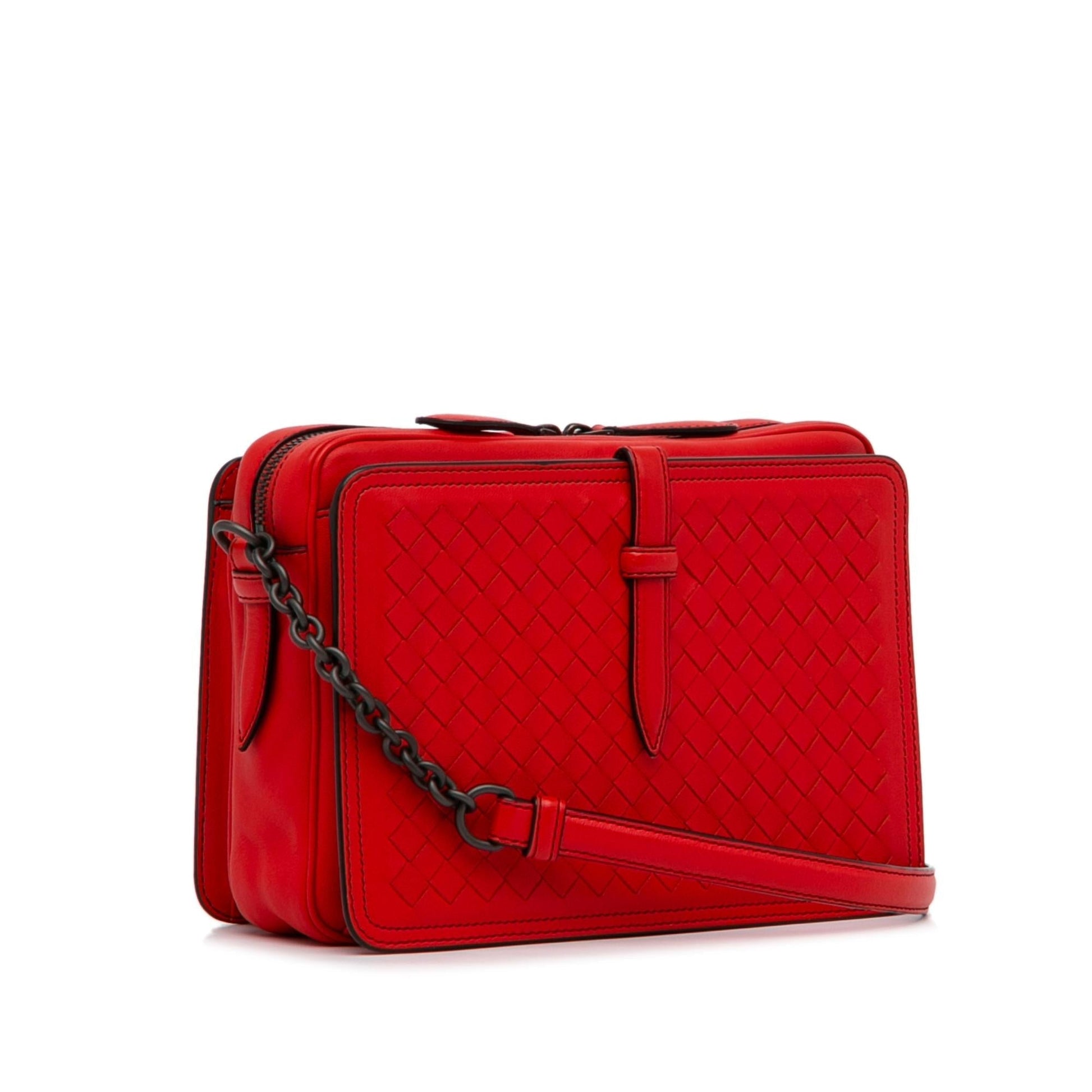 Luxury Bottega Veneta Intrecciato Belt Flap Camera Bag (SHG-sqwf3F)