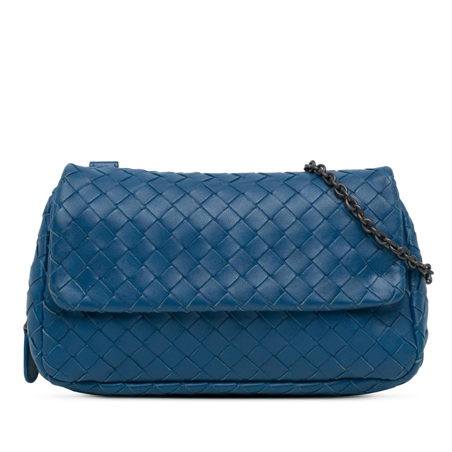 Luxury Bottega Veneta Intrecciato Chain Flap Crossbody (SHG-BqDFcj)