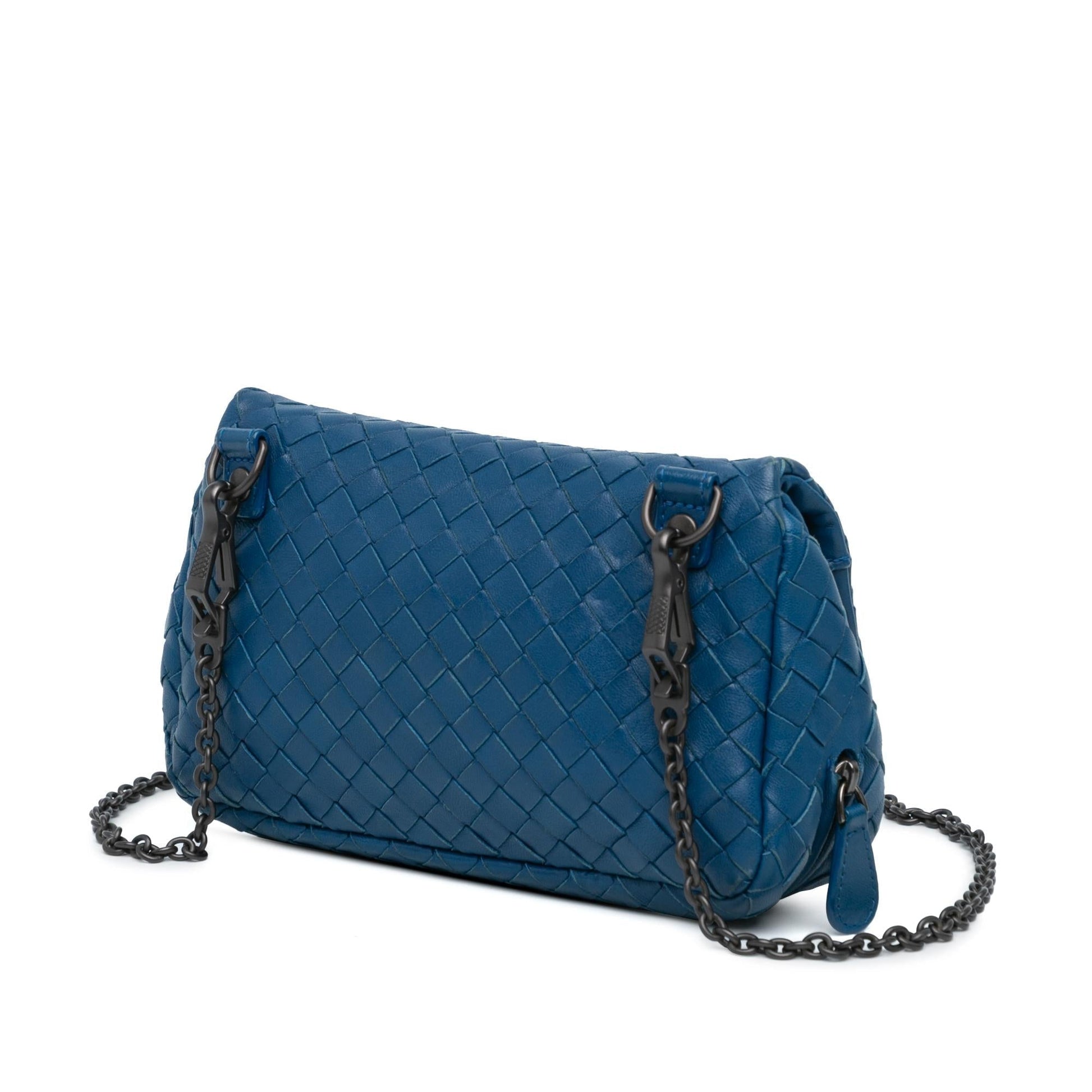 Luxury Bottega Veneta Intrecciato Chain Flap Crossbody (SHG-BqDFcj)