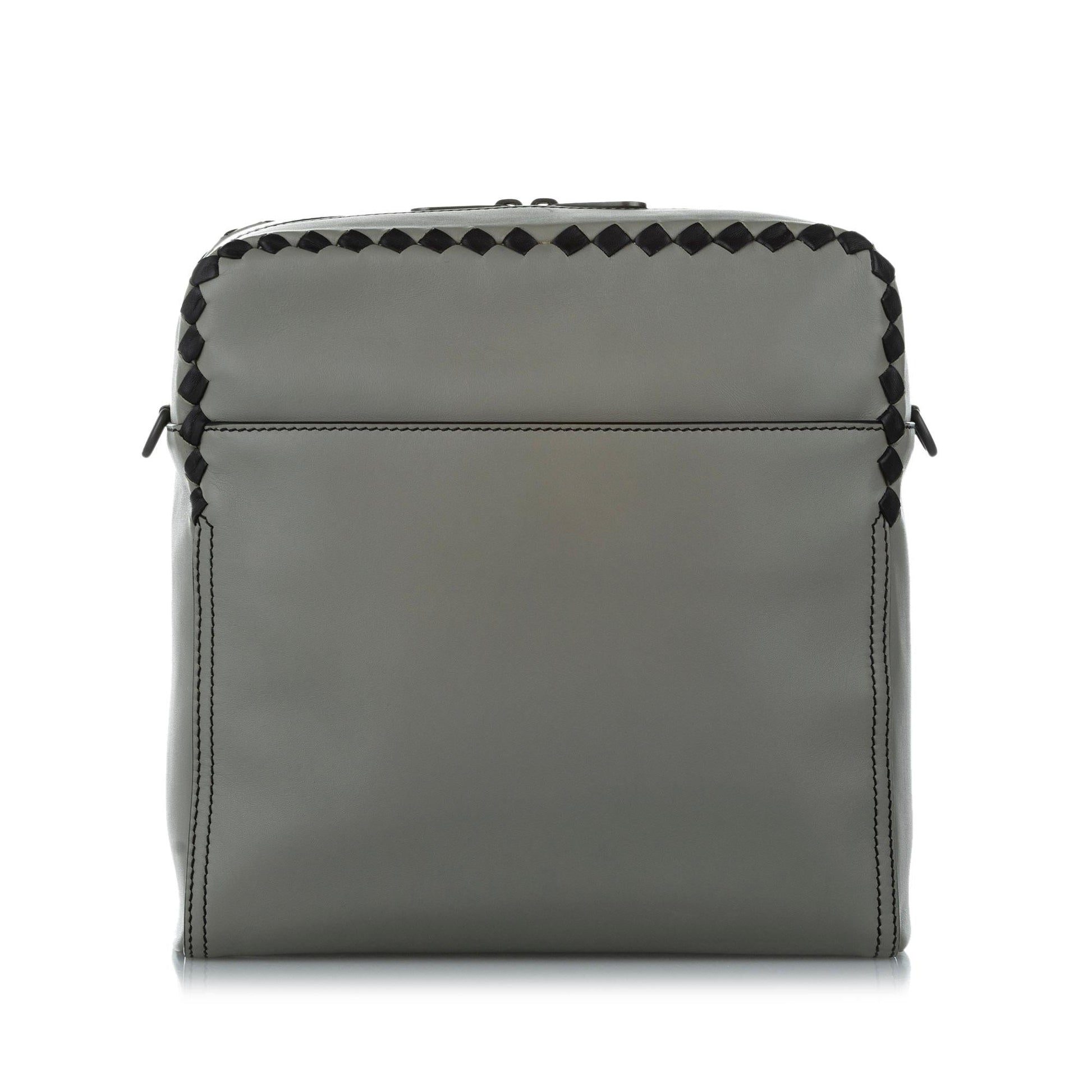 Luxury Bottega Veneta Intrecciato Checker Pilot Leather Crossbody Bag (SHG-24609)